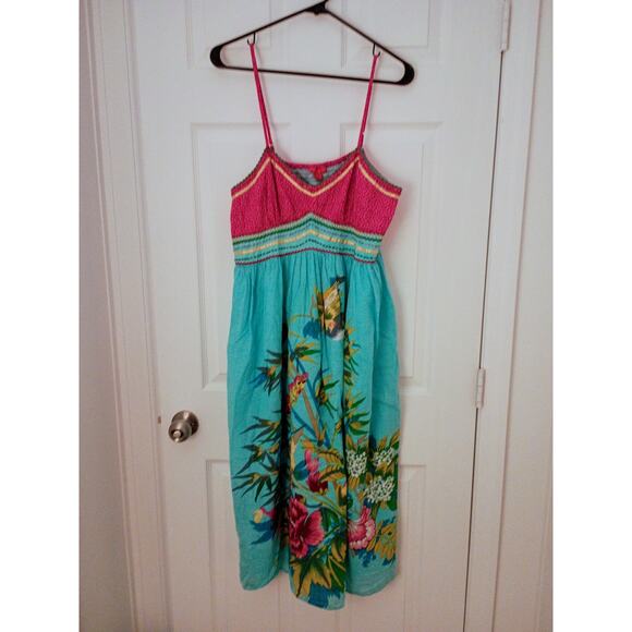 Women's Mystery 💯 Cotton Medium Size Beaded Sun Dress - Picture 2 of 4